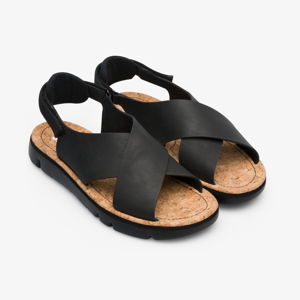 Camper Oruga Black - Camper Women's Sandals ||4573-DKQXE||